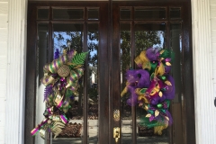 Mardi Gras door wreaths